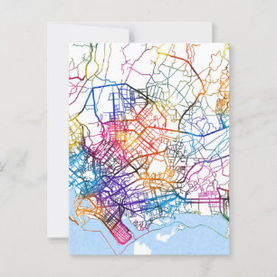 Karachi Pakistan Stadtkarte Postkarte