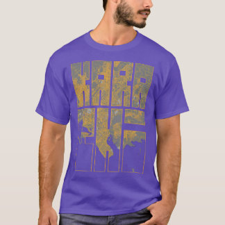 Karachi Pakistan Stadtkarte Typografie Bauhaus T-Shirt