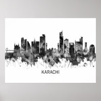 Karachi Skyline Pakistan BW