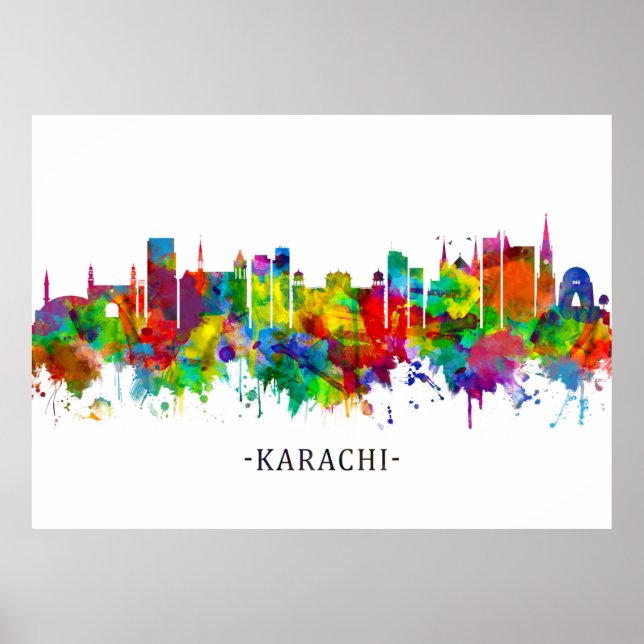 Karachi Skyline Pakistan Poster (Vorne)