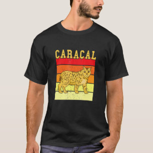 Karakal Katze Retro Vintage Tier Wilde Katze Luchs T-Shirt