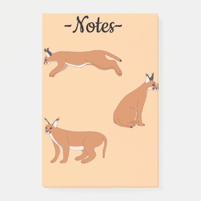 Karakals Post-it Klebezettel (Vorderseite)