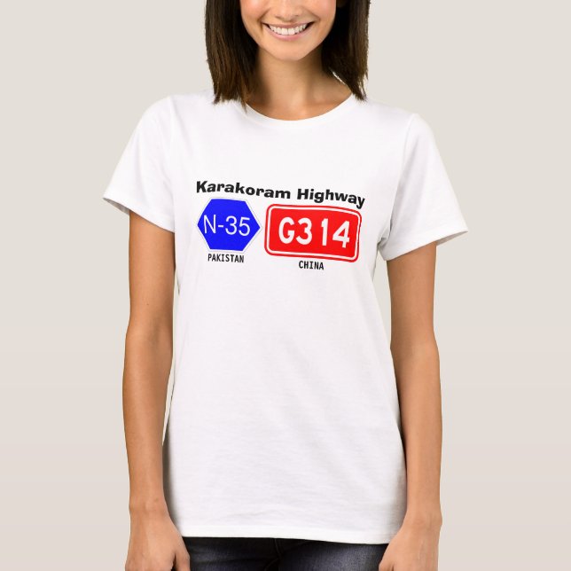 Karakoram Highway T-Shirt (Vorderseite)