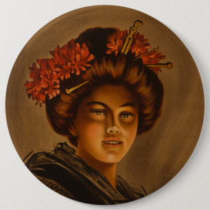 Karama: Japanische Romance Geisha-Schauspielerin Button