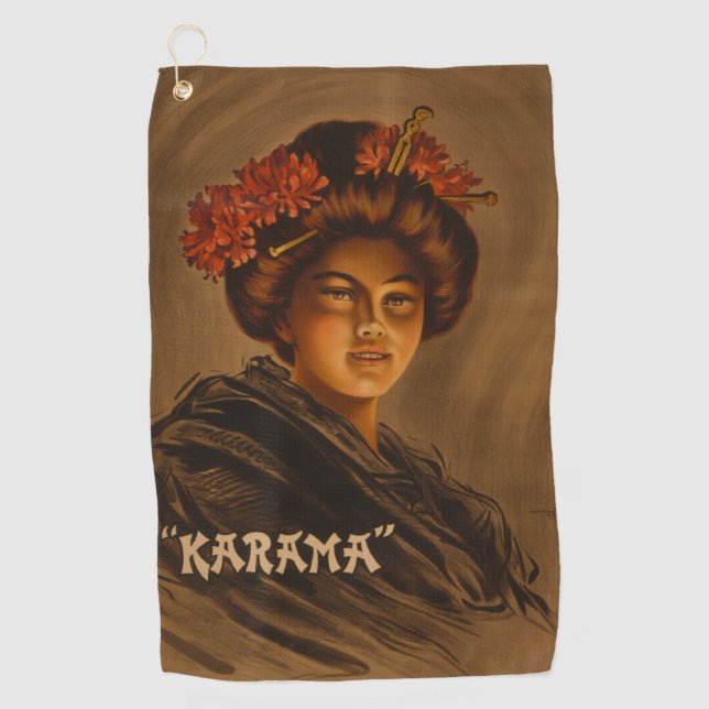 Karama: Japanische Romance Geisha-Schauspielerin Golfhandtuch (Vorderseite)