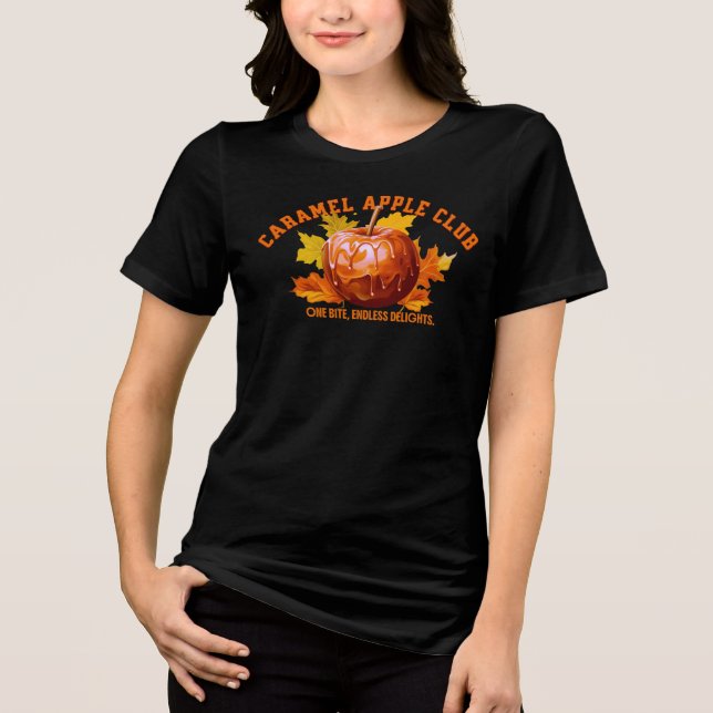 Karamell Apfel Club Tri-Blend Shirt (Vorderseite)