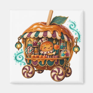 Karamell-Apfel-Süßigkeiten-Stand Halloween Magnet
