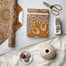 Karamell-Fraktal-Spitze Geschenkpapier