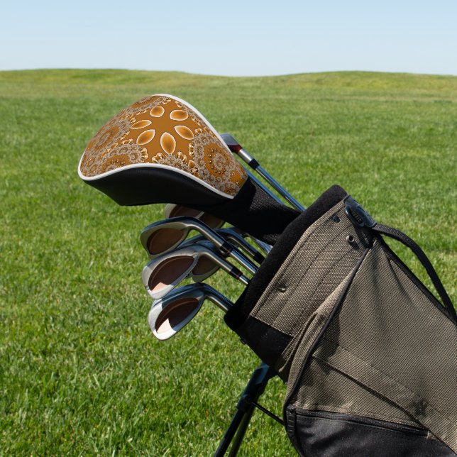 Karamell-Fraktal-Spitze Golf Headcover (In SItu)