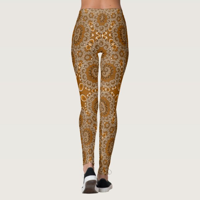 Karamell-Fraktal-Spitze Leggings (Rückseite)