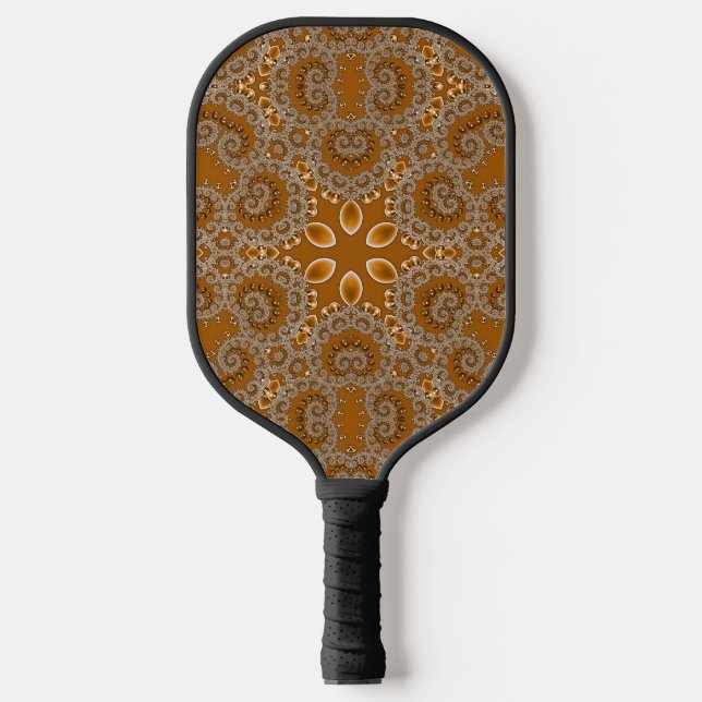 Karamell-Fraktal-Spitze Pickleball Schläger (Vorderseite)