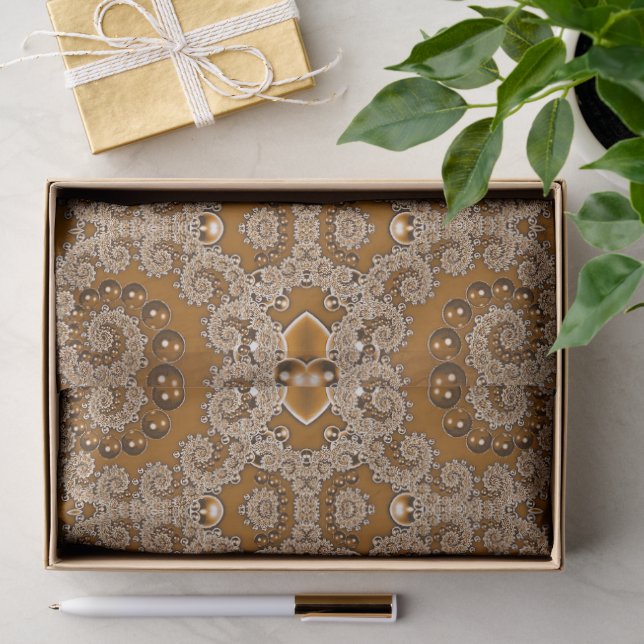 Karamell-Fraktal-Spitze Seidenpapier (Geschenk)