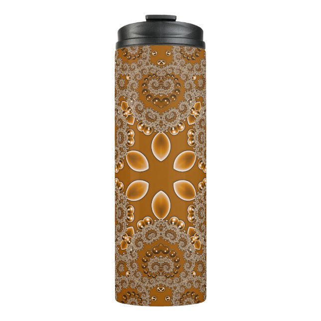 Karamell-Fraktal-Spitze Thermosbecher (Vorderseite)