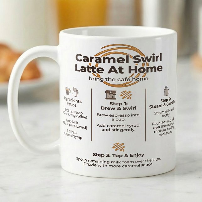 Karamell-Latte-Rezept, Cafe Zu Hause Schritte Kaffeetasse (Von Creator hochgeladen)
