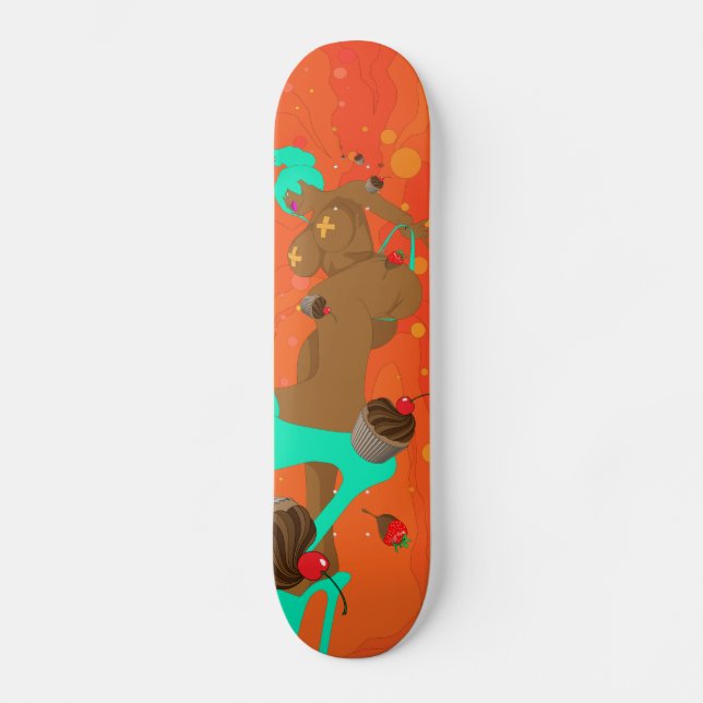 Karamell-Vergnügen Skateboard (Vorderseite)