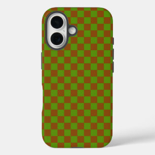 Karamellapfel-Karo-Muster iPhone 16 Hülle