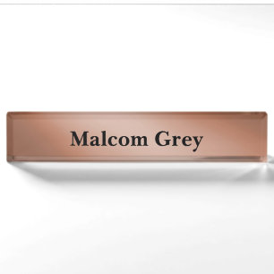 Karamellbraun-Mondlichtombre-Effekt Namensplakette