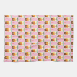 Karamelleis-Kaffee mit Sahnetaum Geschirrtuch