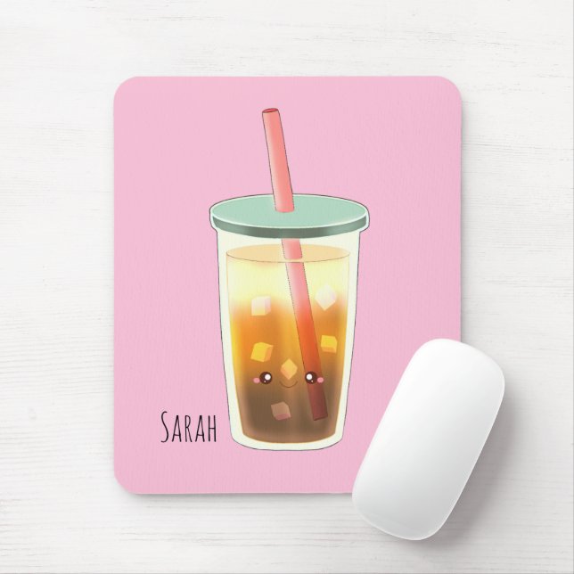 Karamelleis-Kaffee mit Sahnetaum Mousepad (Mit Mouse)