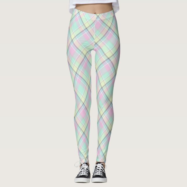 Karamellfarbenmuster geprüft. leggings (Vorderseite)