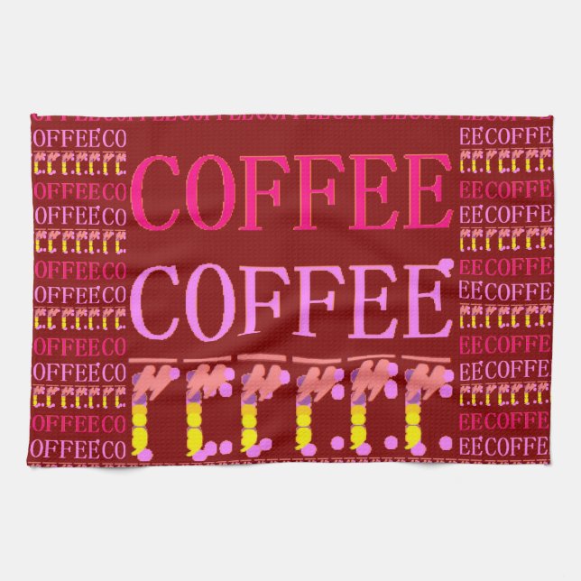 Karamelll-Schokolade-Kaffeedesign Geschirrtuch (Horizontal)