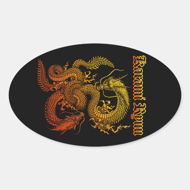 Karami Ryuu 1a Ovaler Aufkleber (Vorderseite)