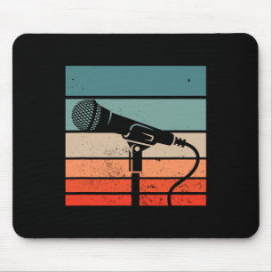 Karaoke Bar Vintages Mikrofon Singing Song Party Mousepad