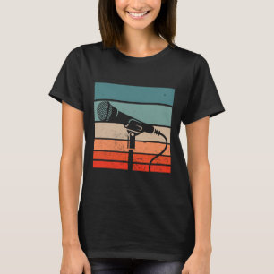 Karaoke Bar Vintages Mikrofon Singing Song Party T-Shirt