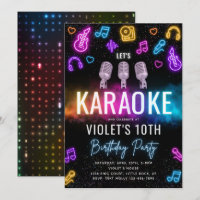 Karaoke Birthday Einladung | Karaoke-Party