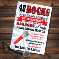 Karaoke Birthday Party Poster Style Einladung