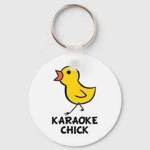 Karaoke Chick Schlüsselanhänger