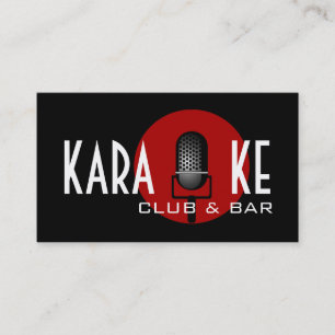 Karaoke Club und Bar Performance Entertainment Visitenkarte