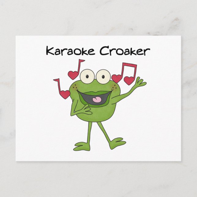 Karaoke Croaker Postkarte (Vorderseite)