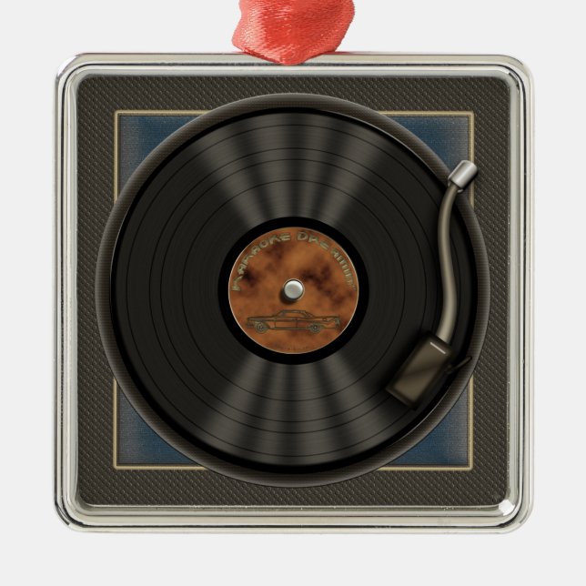 Karaoke, das LP-Vinylaufzeichnungs-Verzierung Ornament Aus Metall (Vorne)