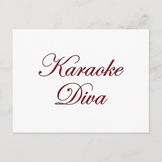 Karaoke Diva Postkarte (Vorderseite)
