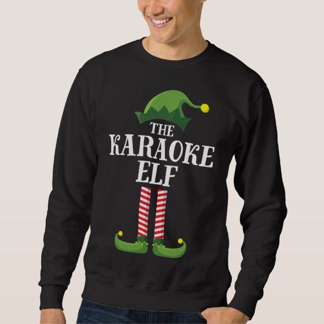 Karaoke Elf Matching Party Sweatshirt (Vorderseite)