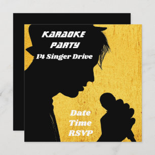 Karaoke Gesang Retro Party Thema Einladung