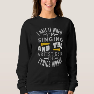 Karaoke Gesang und Texte für Karaoke Party Sweatshirt