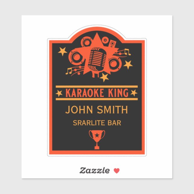 Karaoke-Gewinner Aufkleber (Blatt)