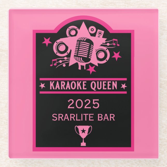 Karaoke-Gewinner Glasuntersetzer (Vorderseite)