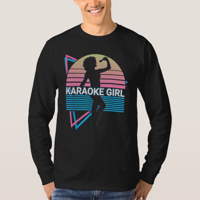 Karaoke Girl Karaoke Girl Singers Retro T-Shirt (Vorderseite)
