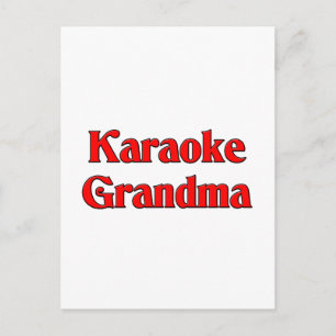Karaoke Grandma Postkarte