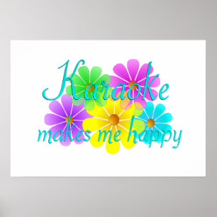 Karaoke Happiness Blume Poster