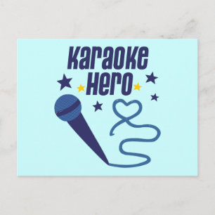 Karaoke Hero Postkarte