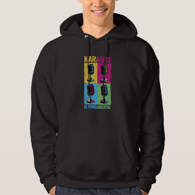 Karaoke is Fundamental colorful microphone music m Hoodie (Vorderseite)