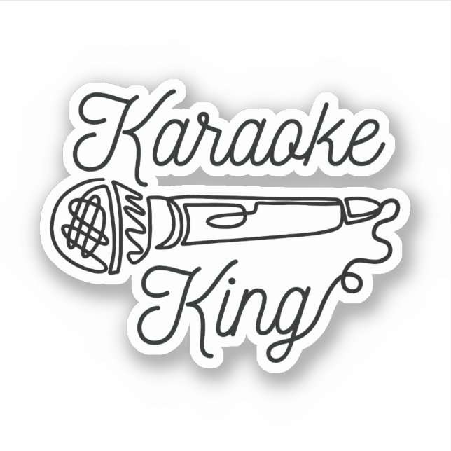 KARAOKE KING AUFKLEBER (Vorderseite)