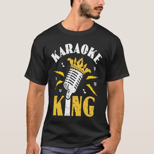 Karaoke King Karaoke Party Musician Singer T-Shirt (Vorderseite)