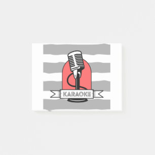 Karaoke King oder Queen Sängermusiker Post-it Klebezettel