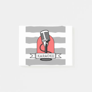 Karaoke King oder Queen Sängermusiker Post-it Klebezettel