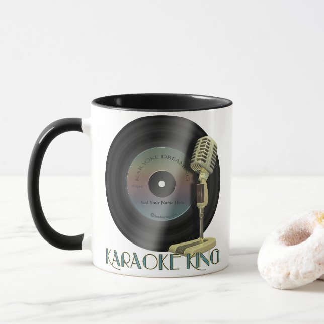 Karaoke-König Personalized Drinkware Tasse (Mit Donut)
